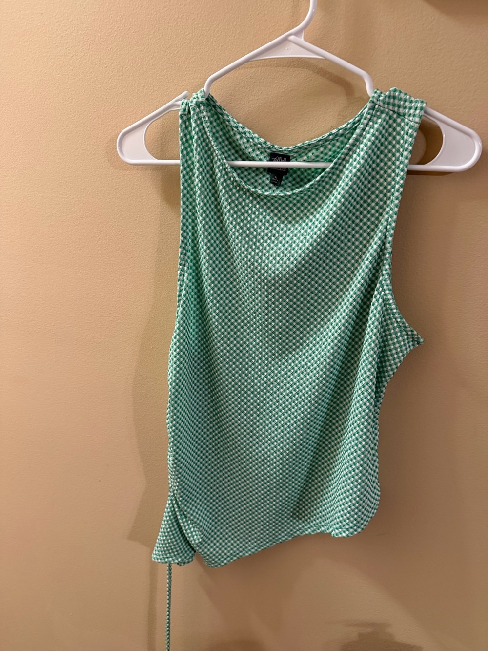 Wild Fable Green Checkered Sleeveless Top size XL NWT